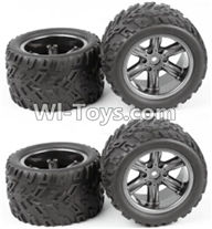 XinleHong Toys 9120 ZJ01 The Left and Right Wheel(Total 4pcs),JYRC XinleHong Toys 9120 Racing Sprint RC Monster Truck Spare parts Accessories,9120 1:12 4WD Brush High Speed Buggy Parts