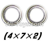 XinleHong Toys 9120 WJ08 Bearing-4x7x2mm-2pcs,JYRC XinleHong Toys 9120 Racing Sprint RC Monster Truck Spare parts Accessories,9120 1:12 4WD Brush High Speed Buggy Parts