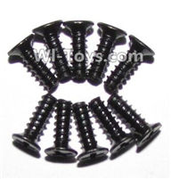 XinleHong Toys 9120 Countersunk head screws(M2.6x8)-10pcs,JYRC XinleHong Toys 9120 Racing Sprint RC Monster Truck Spare parts Accessories,9120 1:12 4WD Brush High Speed Buggy Parts