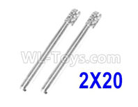 XinLeHong Toys 9145 Parts-Optical axis-2×20mm,Total 2pcs,45-WJ03,XinLeHong Toys 9145 RC Car Parts,XinLeHong Toys 1/20 Parts