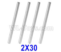 XinLeHong Toys 9145 Parts-Optical axis-2×30mm,Total 4pcs,45-WJ04,XinLeHong Toys 9145 RC Car Parts,XinLeHong Toys 1/20 Parts