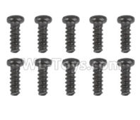 XinLeHong Toys 9145 Parts-LS01 Pan head Cross recessed screws(10PCS)-2.6×10PBHO,XinLeHong Toys 9145 RC Car Parts,XinLeHong Toys 1/20 Parts
