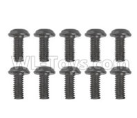 XinLeHong Toys 9145 Parts-LS14 Pan head Cross recessed screws(10PCS)-2.5×6×5PWMHO,XinLeHong Toys 9145 RC Car Parts,XinLeHong Toys 1/20 Parts