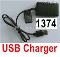 Wltoys 16800 USB Charger. 1374. 7.4V 2000mAh USB Charger wire and Balance charger. 1/16 8ch Wl-Model Wltoys 16800 RC Excavator Parts Accessories
