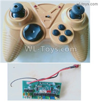 Wltoys 16800 Remote Control + Receiver board. 1425+1446 1/16 8ch Wl-Model Wltoys 16800 RC Excavator Parts Accessories