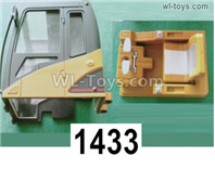 Wltoys 16800 Cab Assembly. It Include the Cab shell, Cab guardrail, Cab window, joystick, cab seat and Snap ring. 1433 1/16 8ch Wl-Model Wltoys 16800 RC Excavator Parts Accessories