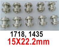 Wltoys 16800 Training wheel assembly. 1718 Total 10pcs. ( The old number is 1435. Now the New number we call it 1718. ) 1/16 8ch Wl-Model Wltoys 16800 RC Excavator Parts Accessories
