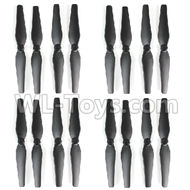 SJRC S70W Spare Parts-08-02 Main Rotor blades,Propellers(16pcs)-Black,SJR/C S70W RC Racing Drone Parts,SJ S70W RC Quadcopter Spare parts,SJRC S70W RC Drone parts