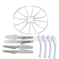 SYMA X5S X5SW X5SC Parts-59 Outer protect frame(4pcs) & Propellers(4pcs) & Landidng skid(4pcs)-White For SYMA X5S X5SC X5SC Quadcopter UFO parts