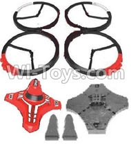 SongYang Toys X10 Parts-01 Outer protect frame & Main body frame & Upper canopy & Quadcopter body Parts (2pcs) For the SY X10 UFO X-10 RC Quadcopter