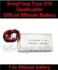 SongYang Toys X10 Parts-21 Official 7.4v 850mah Battery for SongYang X10 Quadcopter For the SY X10 UFO X-10 RC Quadcopter