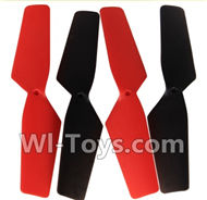 SongYang toys X11 Parts-04 Main rotor blades,Propellers(4pcs)-2pcs Red And 2pcs Black For the SY X11 UFO X-11 RC Quadcopter