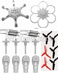 SongYang toys X15 Parts-02 Upper and Bottom shell cover & Main rotor blades(6pcs) & Motor seat(4pcs) & Main gear(4pcs) & Main motor(4pcs) For the SY X15 UFO X-15 RC Quadcopter