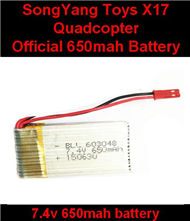 SongYang toy X17 Parts-21 Official 7.4v 650mah battery For the SY X17 UFO X-17 RC Quadcopter