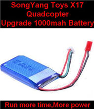 SongYang toy X17 Parts-23 Upgrade 7.4v 1000mah battery-Fly 2x more time,More power(Size-55X31X14mm)-(Weight-46g) For the SY X17 UFO X-17 RC Quadcopter