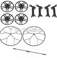 SongYang toys X19 Parts-27 Big Wheel(2pcs) & Small wheel(4pcs) & Wheel Shaft for the Big wheel & Fixtures parts for the Small wheel(4pcs) For the SY X19 UFO X-19 RC Quadcopter