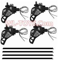 SongYang toys X2 Parts-11 Square tube components(4pcs) & Rotating Motor Assembly(2PCS) & Reversing-rotating Motor Assembly(2PCS) For the SongYang toys X2 RC Quadcopter UFO,Drone,helicopter parts