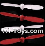 SongYang Toys X23 Spare Parts-08 Propellers,Main rotor blades(4pcs)-2X Red,2X White,SongYang Toys X23 RC Drone Quadcopter Spare Parts,SY X23 RC Drone Replacement Accessories