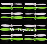 SongYang Toys X23 Spare Parts-13 Propellers,Main rotor blades(16pcs)-8X Green,8X White,SongYang Toys X23 RC Drone Quadcopter Spare Parts,SY X23 RC Drone Replacement Accessories