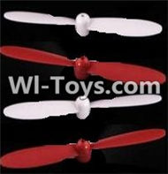 SongYang Toys X24 Spare Parts-06 Propellers,Main rotor blades(4pcs)-2X Red,2X White,SY X24 RC Quadcopter Spare parts Accessories,SongYang Toys X24 RC Drone Replacement Parts