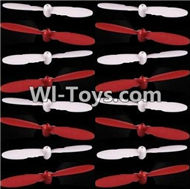 SongYang Toys X24 Spare Parts-09 Propellers,Main rotor blades(16pcs)-8X Red,8X White,SY X24 RC Quadcopter Spare parts Accessories,SongYang Toys X24 RC Drone Replacement Parts