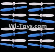SongYang Toys X24 Spare Parts-10 Propellers,Main rotor blades(16pcs)-8X Blue,8X White,SY X24 RC Quadcopter Spare parts Accessories,SongYang Toys X24 RC Drone Replacement Parts