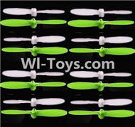 SongYang Toys X24 Spare Parts-11 Propellers,Main rotor blades(16pcs)-8X Green,8X White,SY X24 RC Quadcopter Spare parts Accessories,SongYang Toys X24 RC Drone Replacement Parts