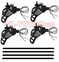 SongYang toys X3 Parts-11 Square tube components(4pcs) & Rotating Motor Assembly(2PCS) & Reversing-rotating Motor Assembly(2PCS) for the SongYang X3 Quadcopter SY X3 UFO rc drone
