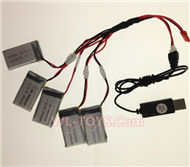 SongYang toys X4 Parts-09 USB Charger wire & Upgrade 1-to-5 Conversion wire((Not include the 5 battery) for the SongYang X4 Quadcopter SY X4 UFO rc drone
