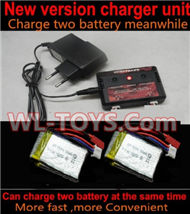 SongYang toys X6 Parts-21 Upgrade New version charger and balance charger-Can charge two battery at the same time & 2pcs Official 600mah Battery