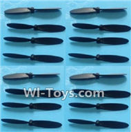 Subotech S660 Spare Parts-10 Propellers,Main rotor blades(16pcs)-Black,Subotech S660 RC Quadcopter Spare Parts Accessories,Subotech S660 RC  Drone Replacement Parts