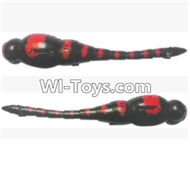 Subotech S700 Parts-01 Left and Right Shell cover-Red,Subotech S700 RC dragonfly Helicopter Spare Parts Accessories,S700 Replacement parts