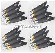 Subotech S909 Spare Parts-11 Propellers,Main rotor blades(16pcs)-Version 3,Subotech S909 RC helicopter Replacement Parts Accessories