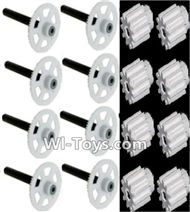 Subotech S910 Spare Parts-19 Small Motor gear(9pcs) & Main gear with hollow pipe(8pcs),Subotech S910 RC Quadcopter Drone Spare Parts Accessories,S910 RC Drone Replacement Parts