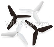 JJRC H5 H5C Parts-18 Upgrade Tripod Rotor blades,Tripod Propellers(4pcs)-(Black & White color) For JJRC H5C Quadcopter parts,H5C Drone Parts