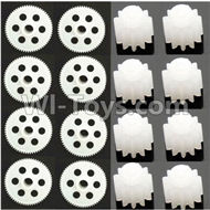 JJRC H5 H5C Parts-31 Main gear(8pcs) & Small motor gear(8pcs) For JJRC H5C Quadcopter parts,H5C Drone Parts
