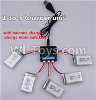 JJRC H5 H5C Parts-48 Upgrade 1-to-5 charger and balance charger(Not include the 5 battery) For JJRC H5C Quadcopter parts,H5C Drone Parts