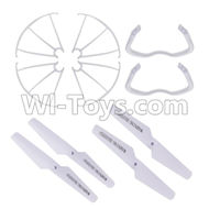 JJRC H5 H5C Parts-57 Outer protect frame & Tripod(2pcs) & Propellers(4pcs)-All white color For JJRC H5C Quadcopter parts,H5C Drone Parts
