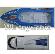 UDI902 RC Boat parts-01 Upper canopy,Upper shell cover-Blue & Bottom boat cover,Bottom shell cover-Blue