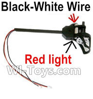Holy Stone U818A Parts-39 Reversing-rotating Motor Assembly with Black and White wire(Red Light),Holy Stone U818A Quadcopter parts,U818A rc Drone spare parts