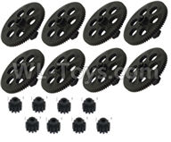 Visuo XS809HW XS809W Parts-Motor Gear(small-8pcs)+ Main gear(8pcs)