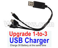 Visuo XS809S Upgrade 1-to-3 USB Charger(Charge 3 Battery at the same time ),Visuo XS809S Parts