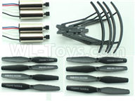 Visuo XS812 Outer frame Parts(4pcs)+ Motor(2pcs CW+2pcs CCW)+ Propellers(8pcs),Visuo XS812 Parts
