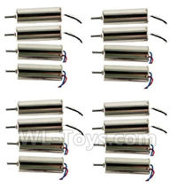 Wltoys Q676 Parts-04-01 Main motor with Black and White Wire(8pcs-(CW) & Main motor with Red and Blue wire(8pcs-CCW),Wltoys Q676 RC Quadcopter Drone Spare Parts Accessories,Wltoys Model Q676 Replacement Accessories