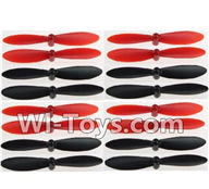 Wltoys Q242 Q242G DQ242 Q242K Parts-06 Propellers,Main rotor blades(16pcs-8X Red,8X Black) For WLTOYS DQ242 Q242 Q242G Q242K RC Quadcopter parts RC Drone parts