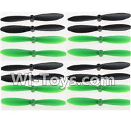Wltoys Q242 Q242G DQ242 Q242K Parts-07 Propellers,Main rotor blades(16pcs-8X Green,8X Black) For WLTOYS DQ242 Q242 Q242G Q242K RC Quadcopter parts RC Drone parts