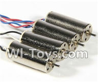 Wltoys Q242 Q242G DQ242 Q242K Parts-09 rotating Motor with red and blue wire(4pcs-CW) & Reversing-rotating Motor with black and white wire(4pcs-CCW) For WLTOYS DQ242 Q242 Q242G Q242K RC Quadcopter parts RC Drone parts