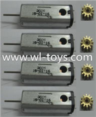 Wltoys Q202 Quadcopter parts-13 N50 Main motor(4pcs) & Small copper Main gear for the Main motor(4pcs)
