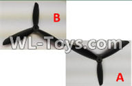 Wltoys Q323 Parts-09-01 Propellers,Main rotor blades(2pcs-1A+1B)-(1 CW+1 CCW),Wltoys Q323 RC Quadcopter Drone Spare Parts Accessories,Wltoys Model Q323-B Q323-C Q323-E Replacement Accessories