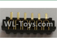 Wltoys Q323 Parts-42 Q323B-09 6P female socket,Wltoys Q323 RC Quadcopter Drone Spare Parts Accessories,Wltoys Model Q323-B Q323-C Q323-E Replacement Accessories